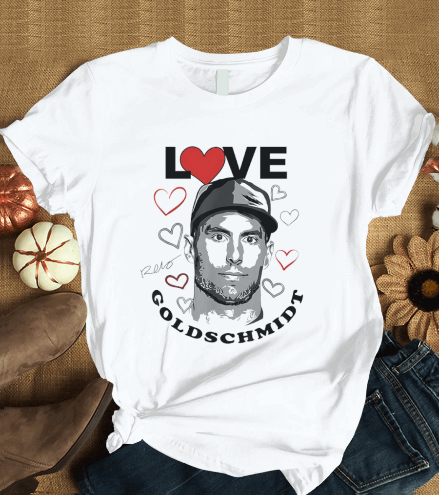 Love Paul Goldschmidt Heart Baseball T-Shirt