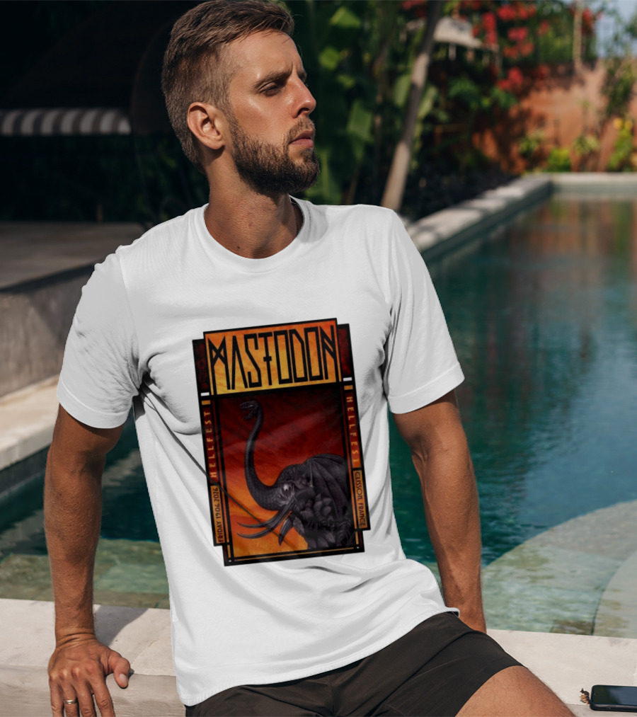 Mastodon Hellfest Clisson France June 19 2026 Dragon T-Shirt