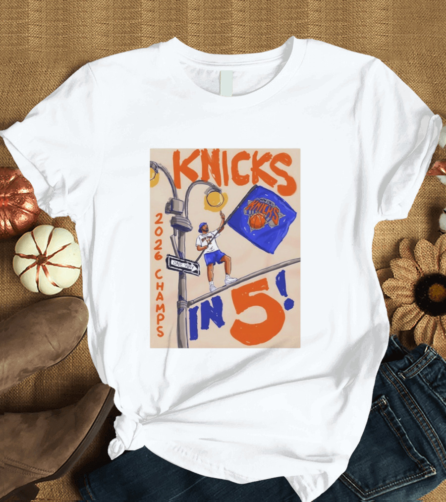 Jalen Brunson New York Knicks 2026 Champs Knicks In 5 Basketball Team T-Shirt
