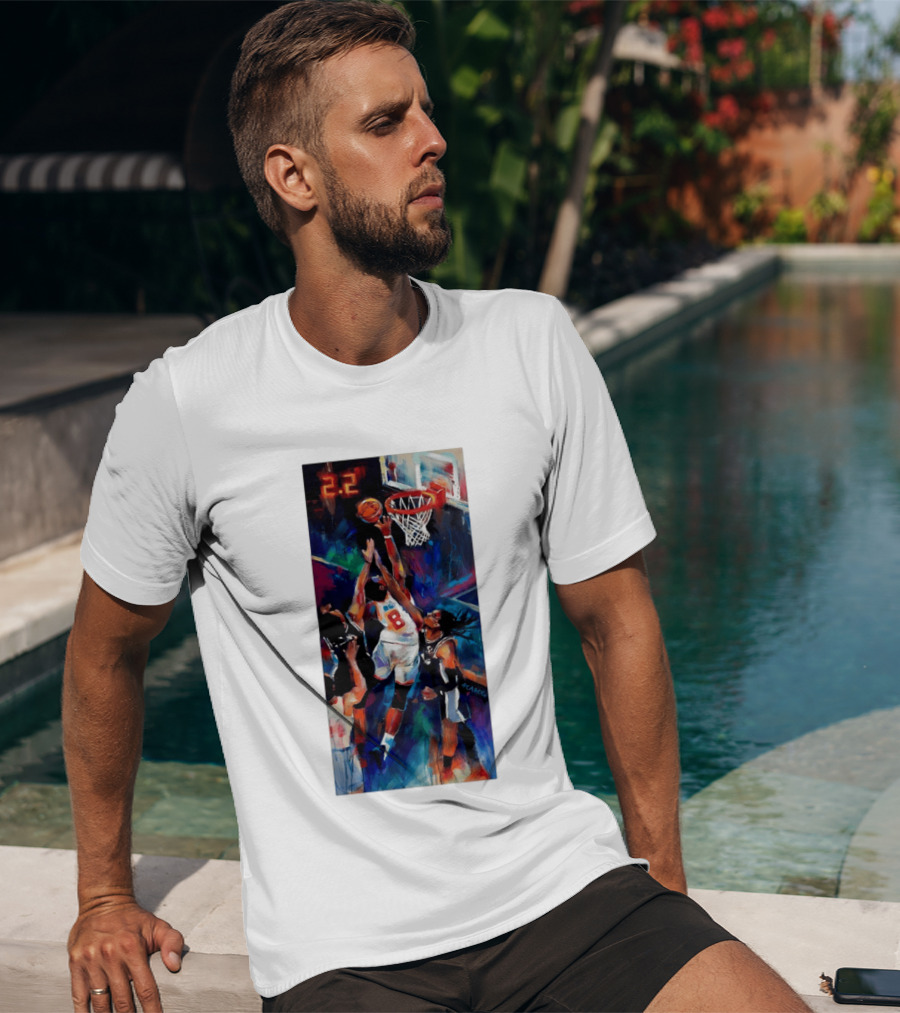 OG Anunoby Tip In 2.2 New York Knicks NBA Basketball Player Action T-Shirt