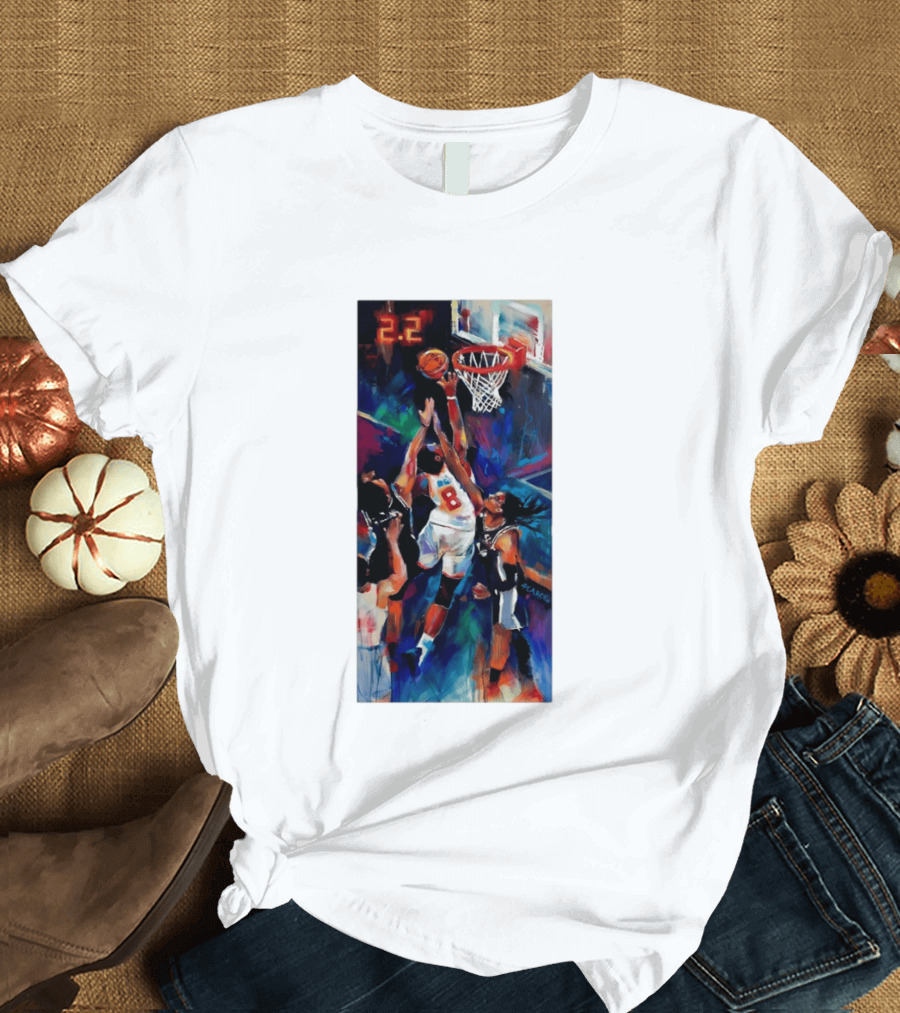 OG Anunoby Tip In 2.2 New York Knicks NBA Basketball Player Action T-Shirt