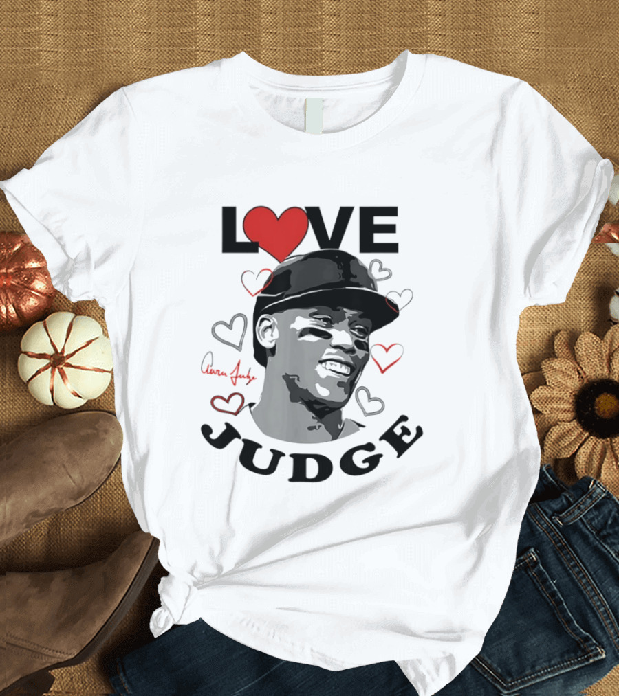 Love Aaron Judge New York Yankees Heart T-Shirt