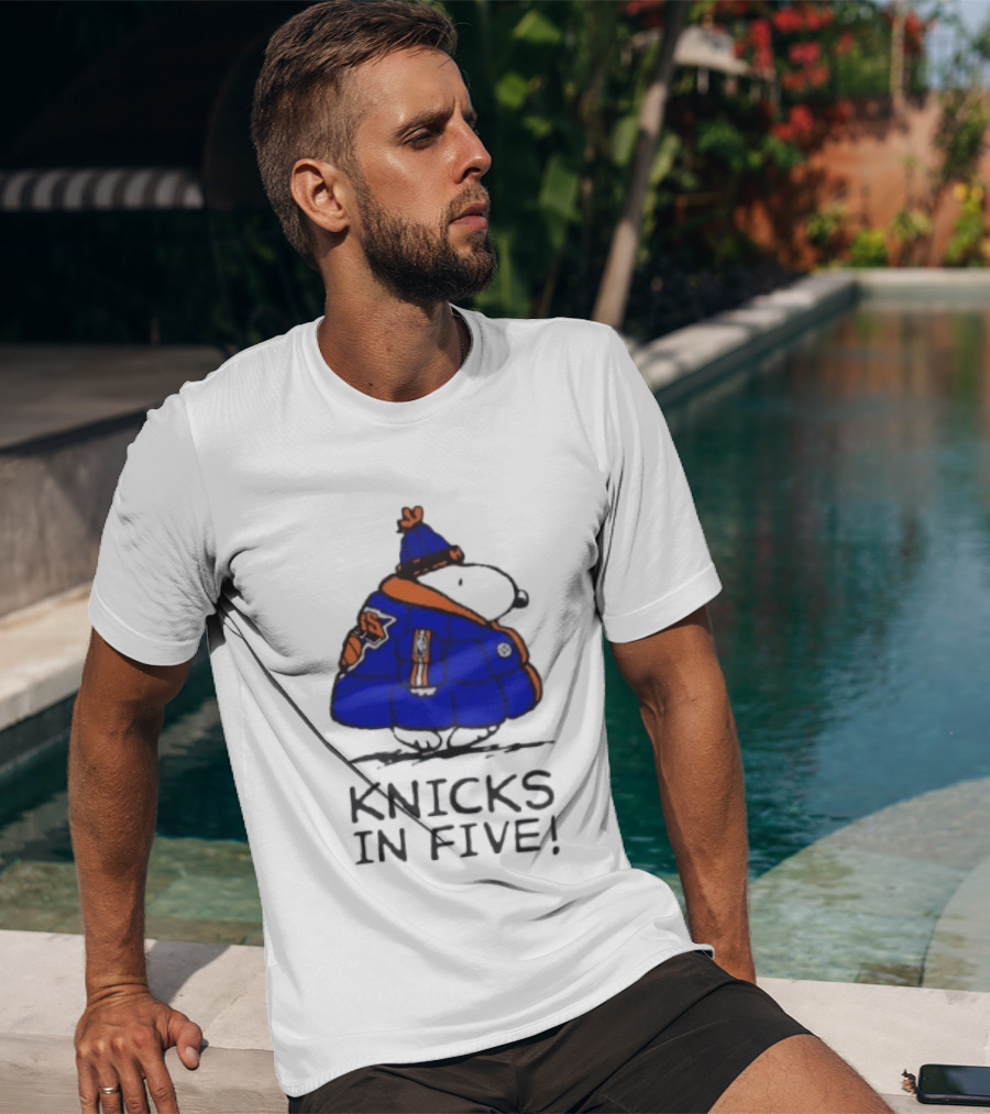 Snoopy Knicks In Five Peanuts Basketball Fan T-Shirt