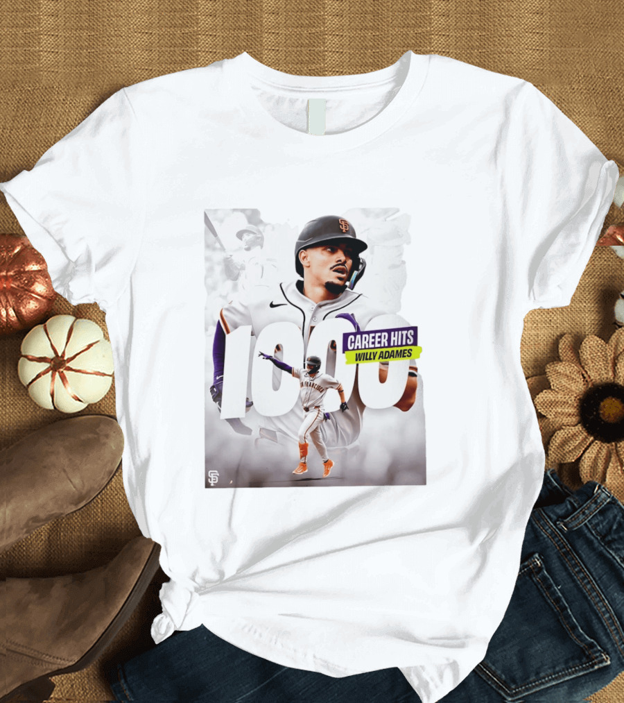 Willy Adames 1000 Career Hits San Francisco T-Shirt