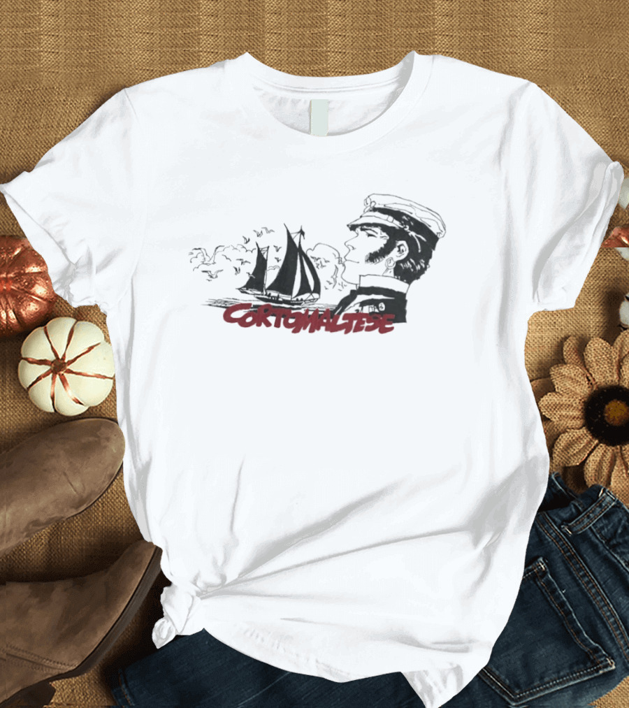 Corto Maltese Nautical Adventure Sailboat Captain T-Shirt