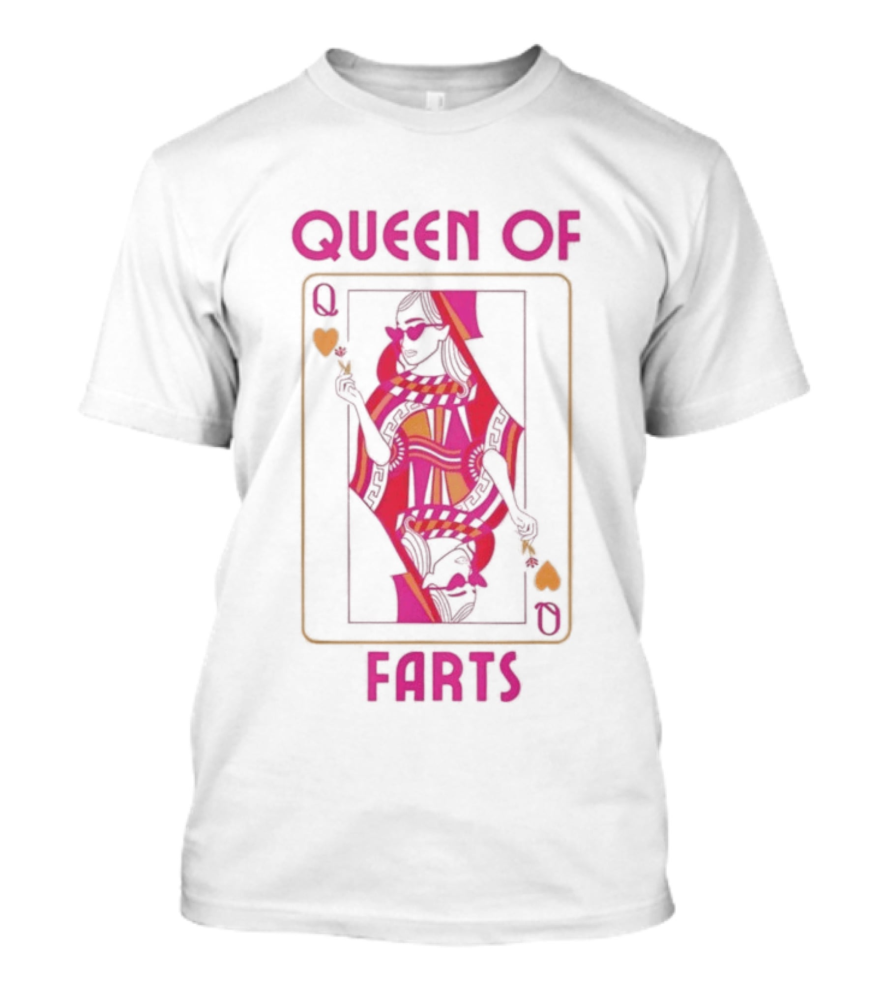 Queen Of Farts Playing Card Design Humor T-Shirt