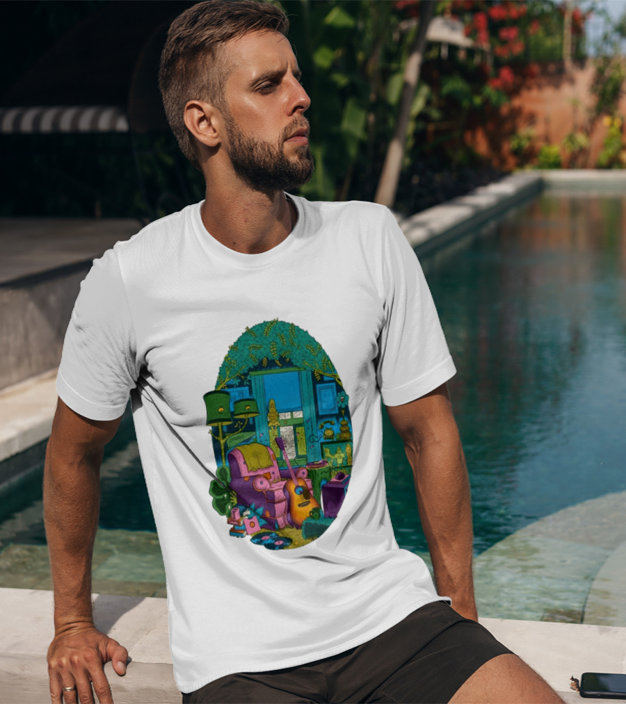 Trey Anastasio June 20 2026 Kleinhans Music Hall Buffalo NY Concert Acoustic Guitar Retro Living Room Aesthetic T-Shirt