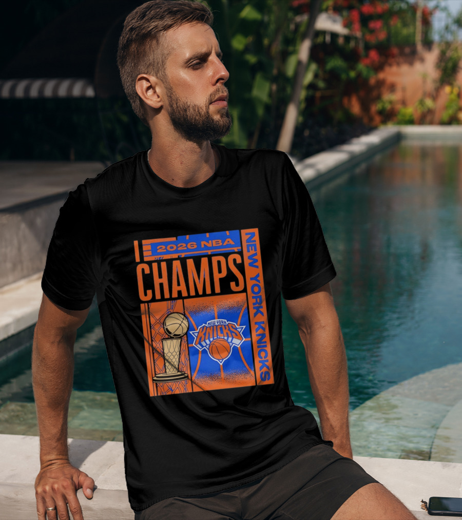 2026 NBA Champs New York Knicks Basketball Trophy T-Shirt