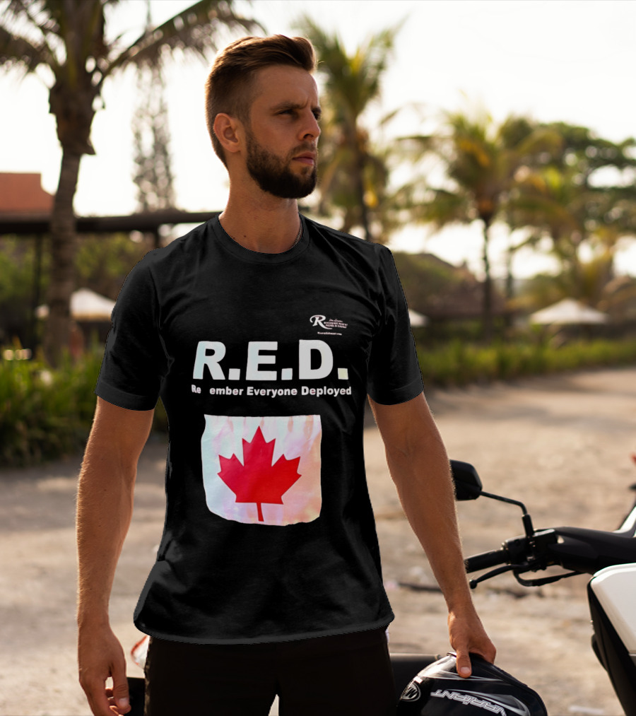R.E.D. Remember Everyone Deployed Canadian Maple Leaf T-Shirt