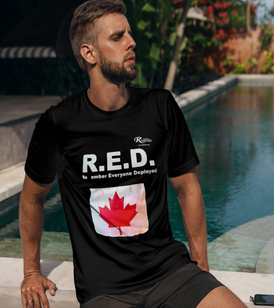 R.E.D. Remember Everyone Deployed Canadian Maple Leaf T-Shirt