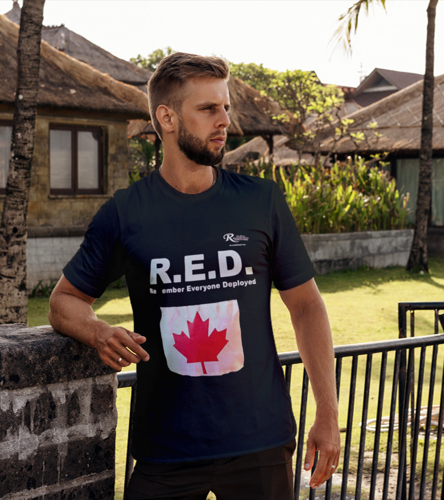 R.E.D. Remember Everyone Deployed Canadian Maple Leaf T-Shirt