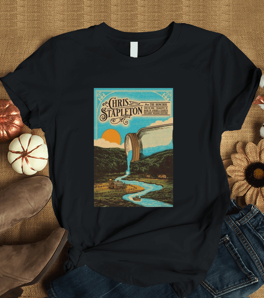 Chris Stapleton Feat. The Honchos June 20 2026 Charlotte NC Bank Of America Stadium Lainey Wilson T-Shirt