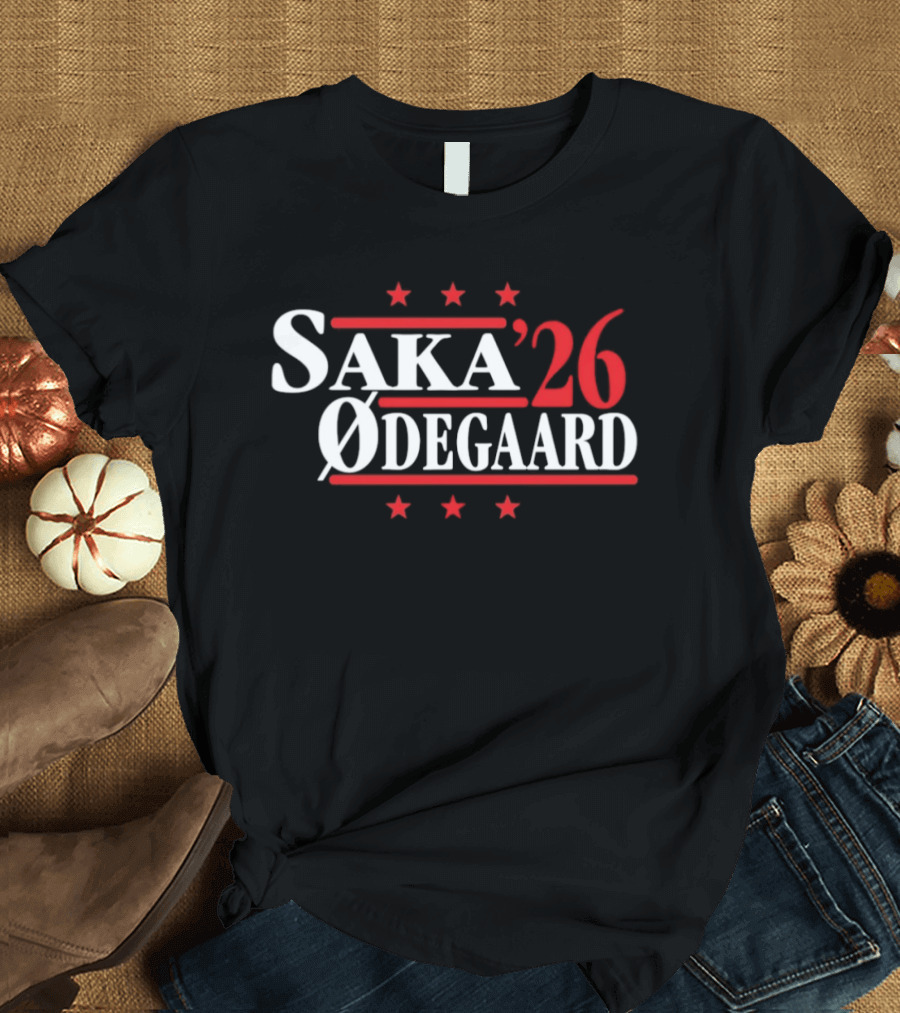 Saka '26 Ødegaard Arsenal Premier League Stars T-Shirt