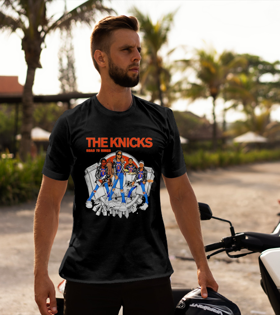 THE KNICKS Players Rock Road To Rings New York Knicks T-Shirt