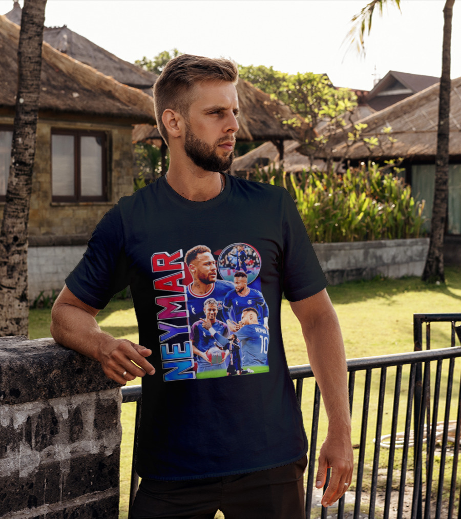 Neymar Paris Saint Germain Football Icon PSG Number 10 T-Shirt