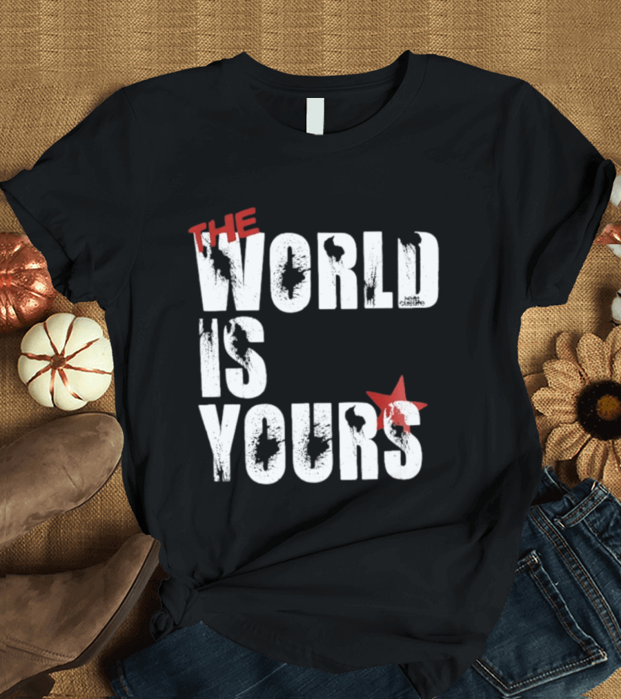 The World Is Yours Red Star Bullethole T-Shirt