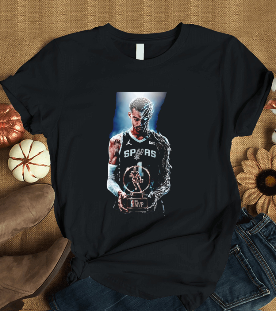 Victor Wembanyama San Antonio Spurs NBA MVP Self Number 1 Basketball Star T-Shirt