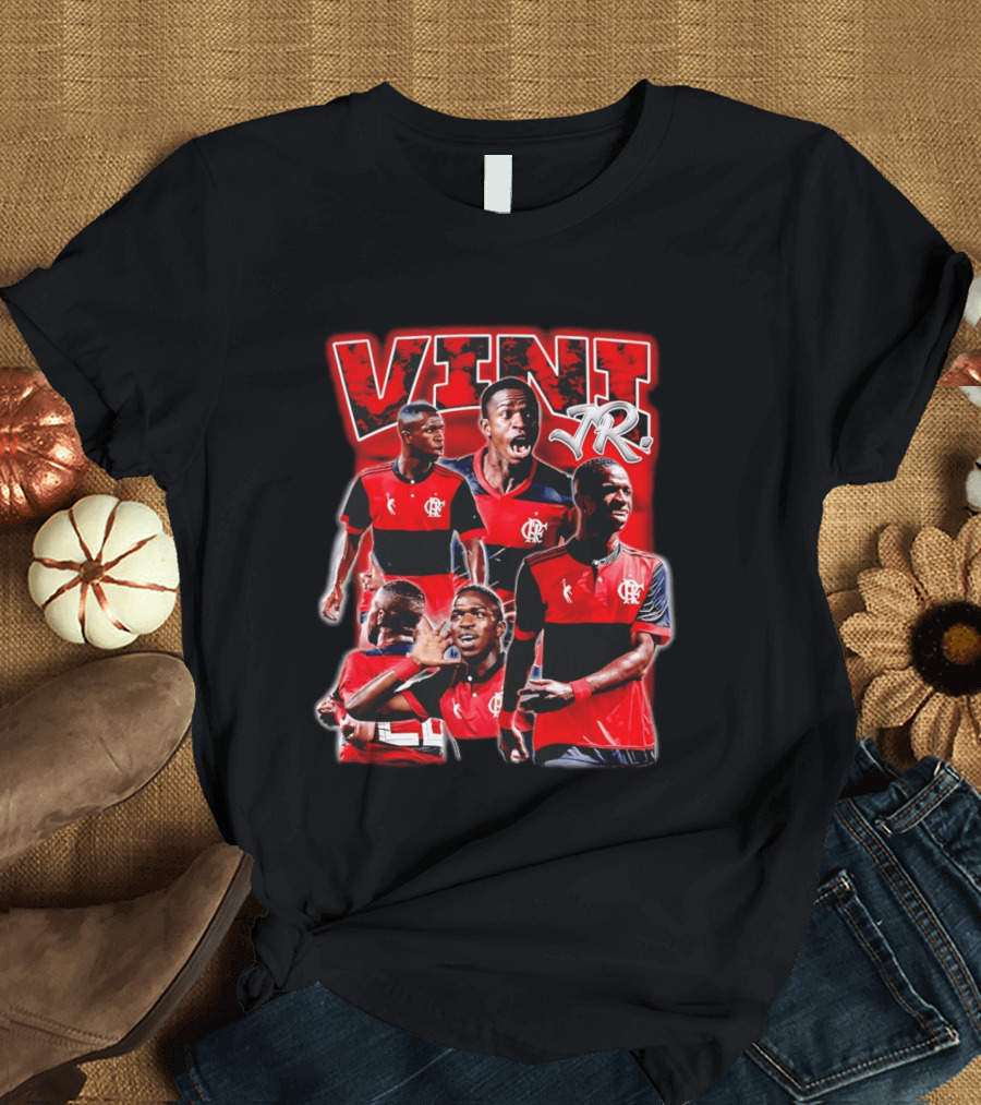 Vini Jr Flamengo Vinicius Junior Collage T-Shirt