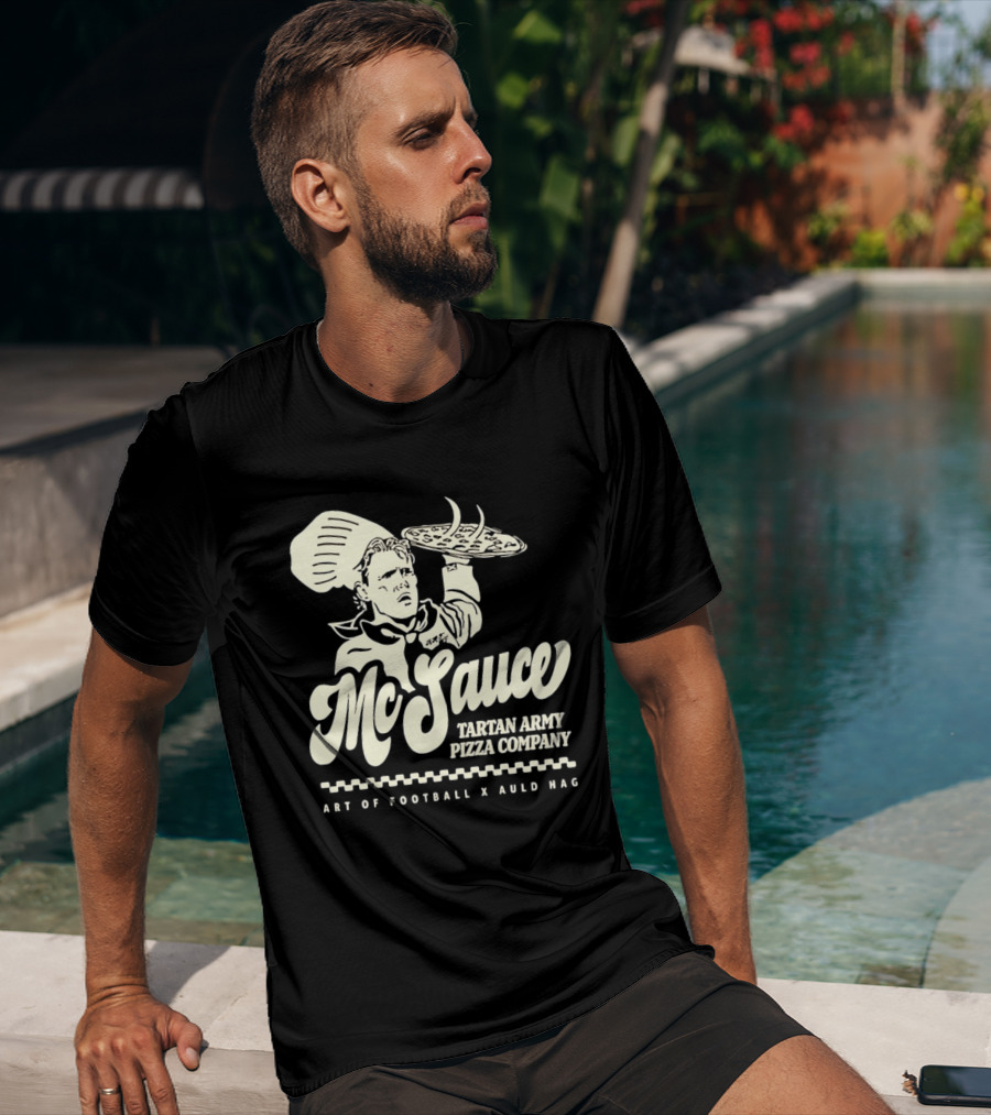 McSauce Tartan Army Pizza Company Art Of Football X Auld Hag T-Shirt