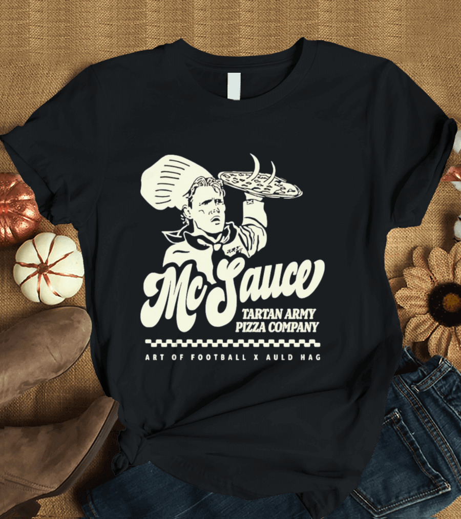 McSauce Tartan Army Pizza Company Art Of Football X Auld Hag T-Shirt