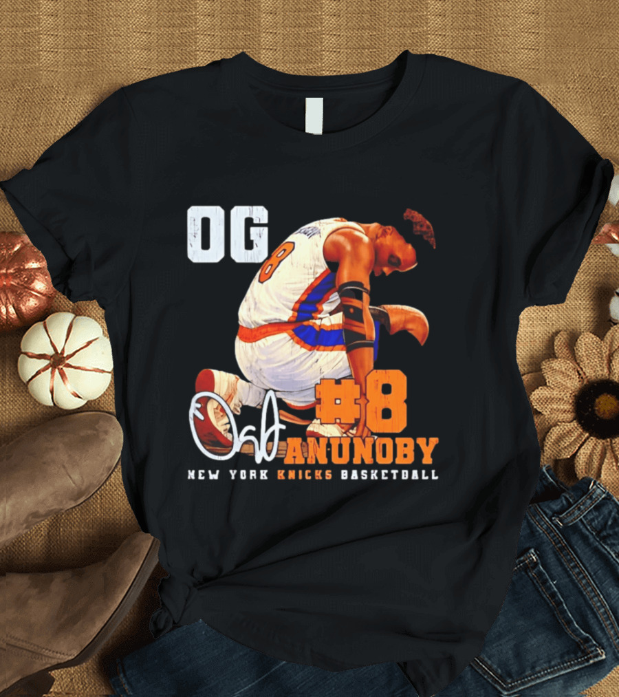 OG Anunoby Number 8 New York Knicks Basketball T-Shirt