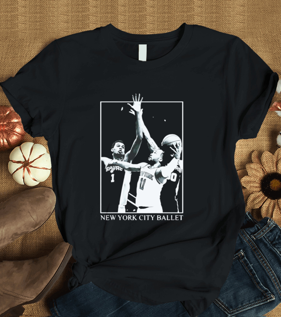 Jalen Brunson New York Spurs NBA Matchup Ballet Performance T-Shirt