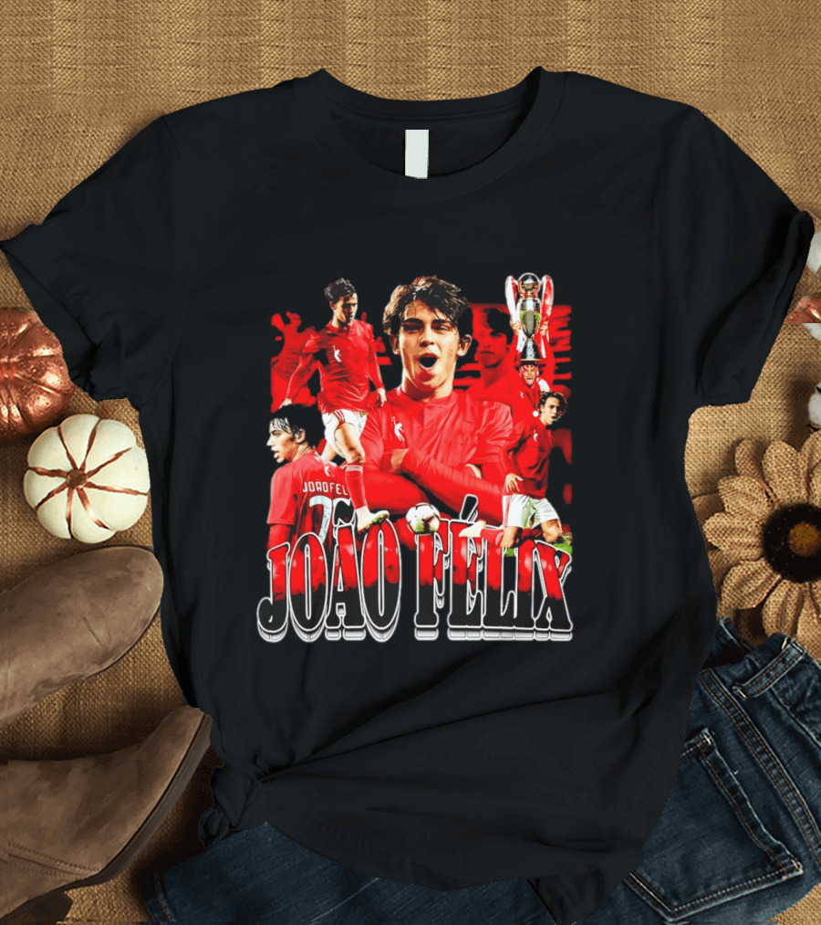 João Félix SL Benfica Football Star Reds Celebration T-Shirt