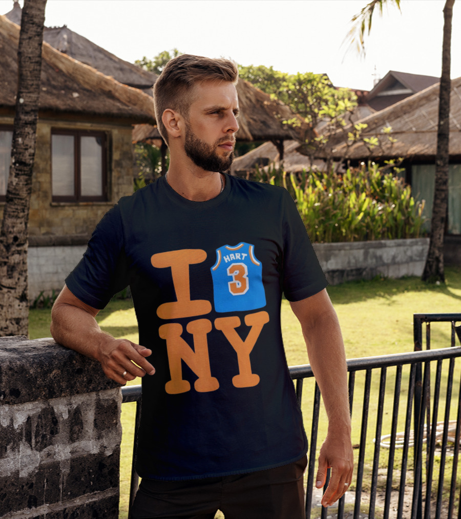 Josh Hart New York Knicks I Love NY 3 Basketball 2026 T-Shirt