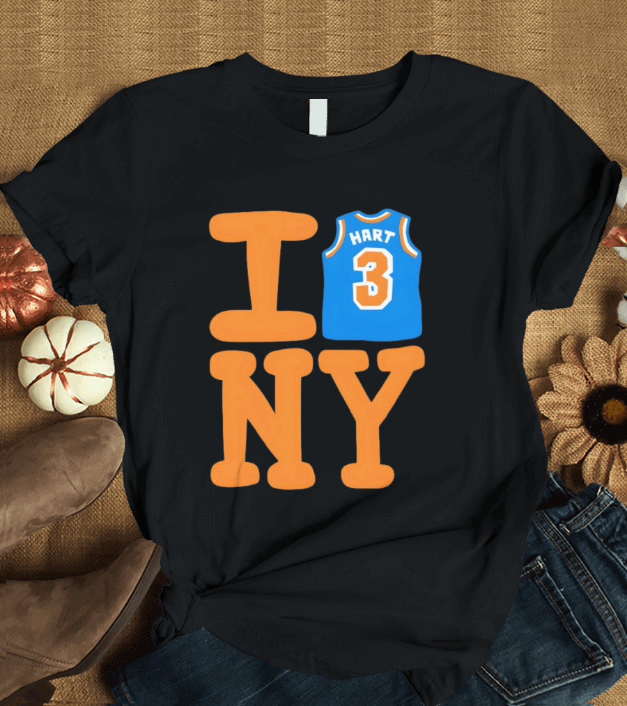 Josh Hart New York Knicks I Love NY 3 Basketball 2026 T-Shirt