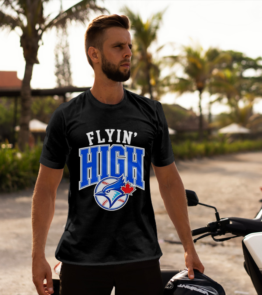 Flyin' High Toronto Blue Jays Maple Leaf Baseball Team T-Shirt