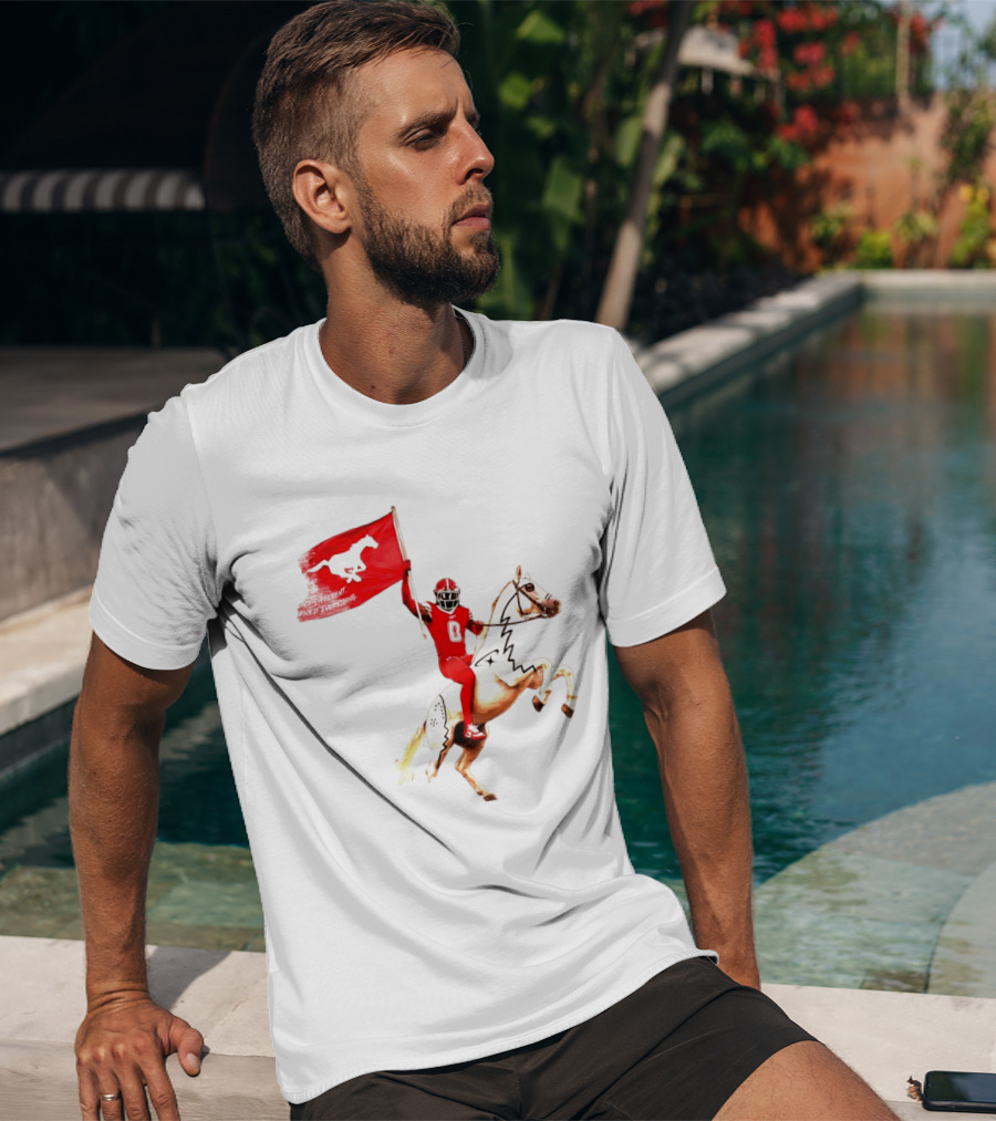 Calgary Stampeders Warhorse Adrian Greene Charity Flag Football T-Shirt