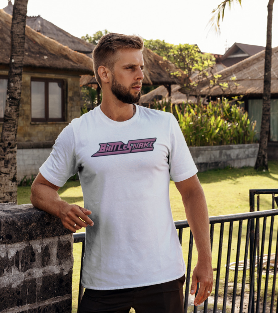 Battlesnake Pink Retro Gaming Style Font T-Shirt