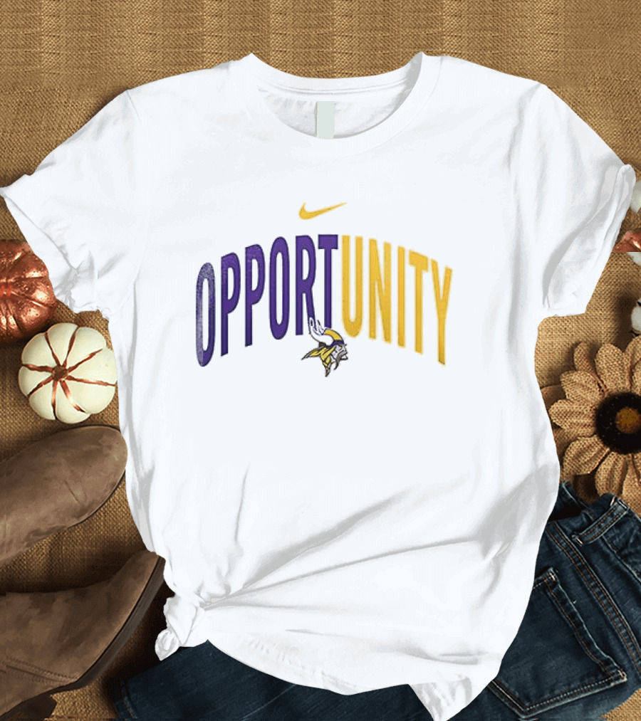Nike Minnesota Vikings Opportunity Justice Freedom Equity T-Shirt