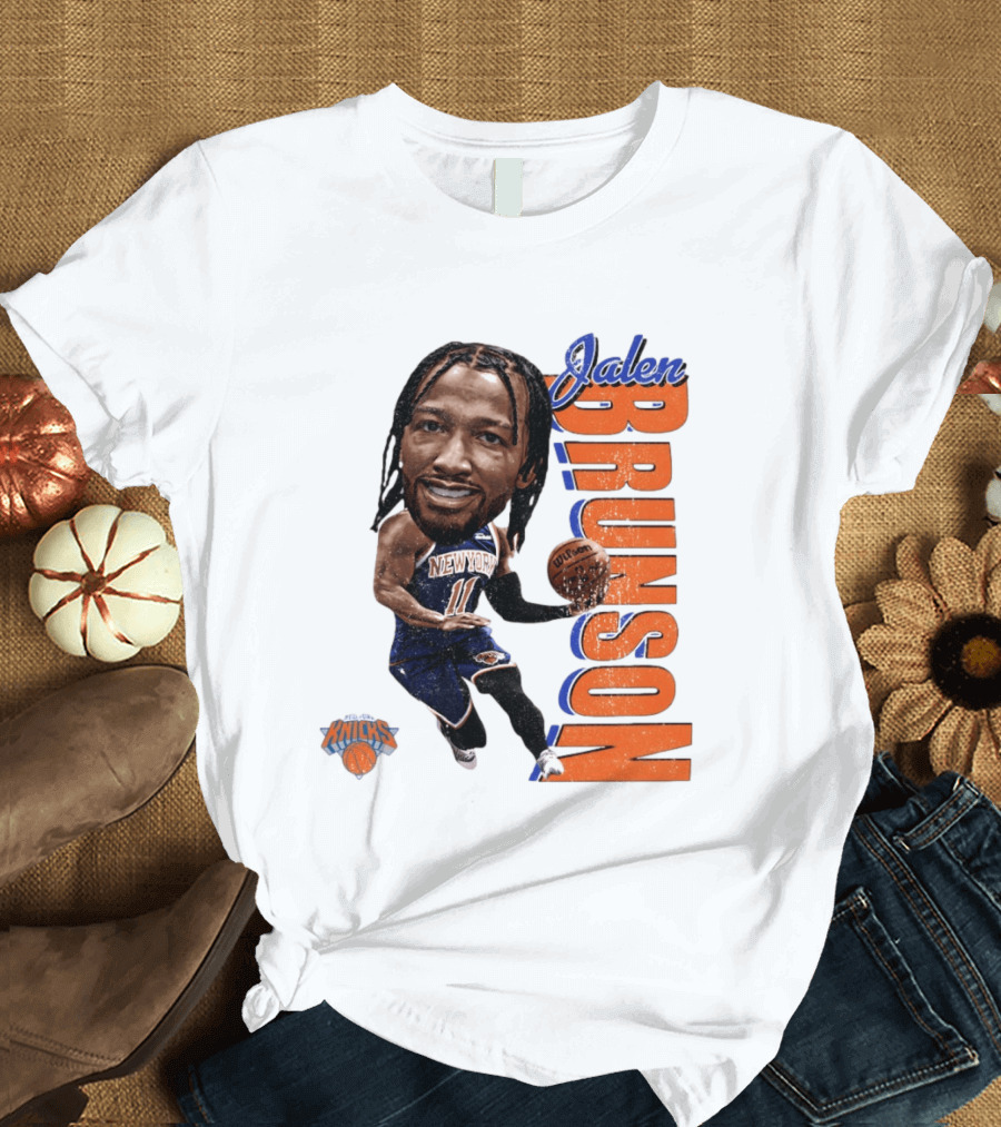 Jalen Brunson New York Knicks Basketball Caricature NBA Knicks T-Shirt