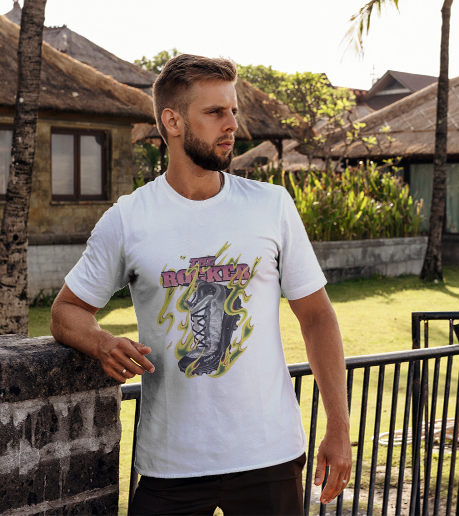 The Rocker Satisfy Running Original Trailblazer Flame Boot T-Shirt