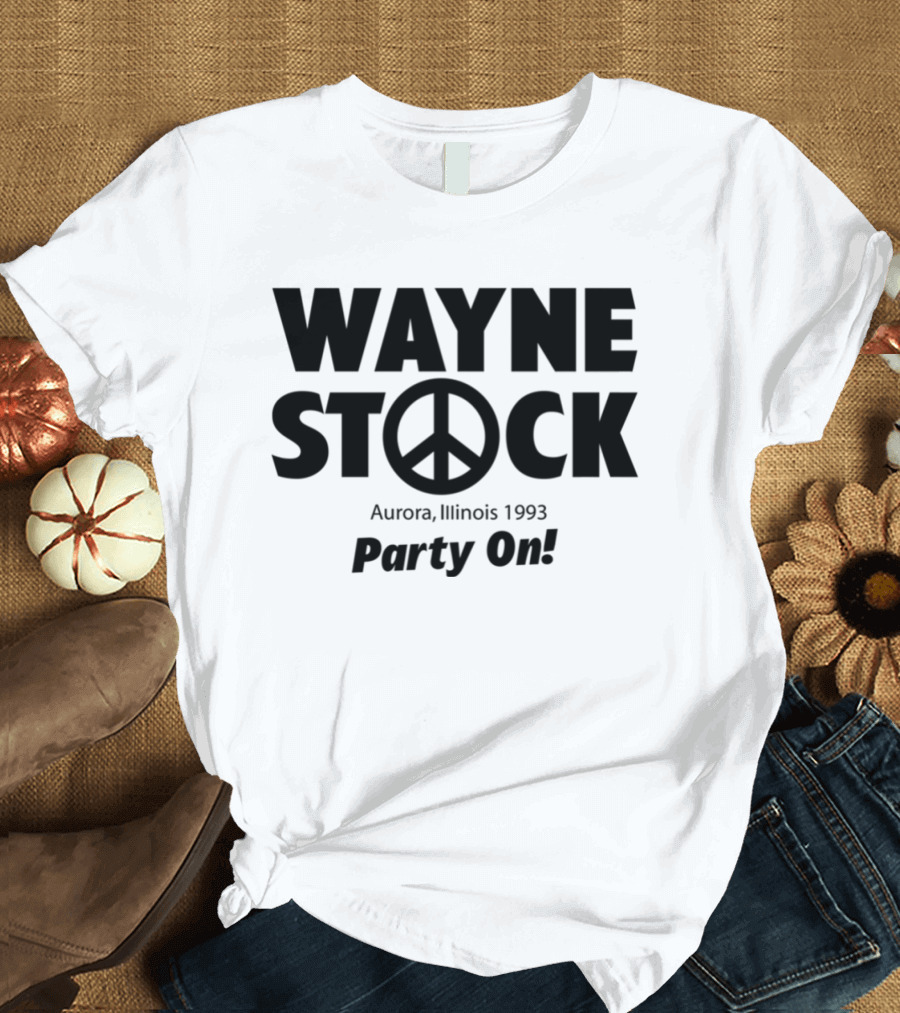 Wayne's World WayneStock Aurora Illinois 1993 Party On T-Shirt