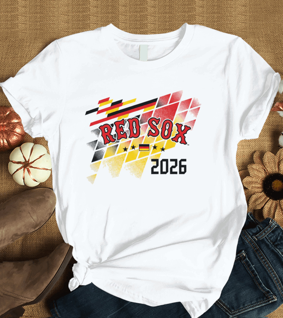 Red Sox 2026 German Celebration With Flag And Stars T-Shirt