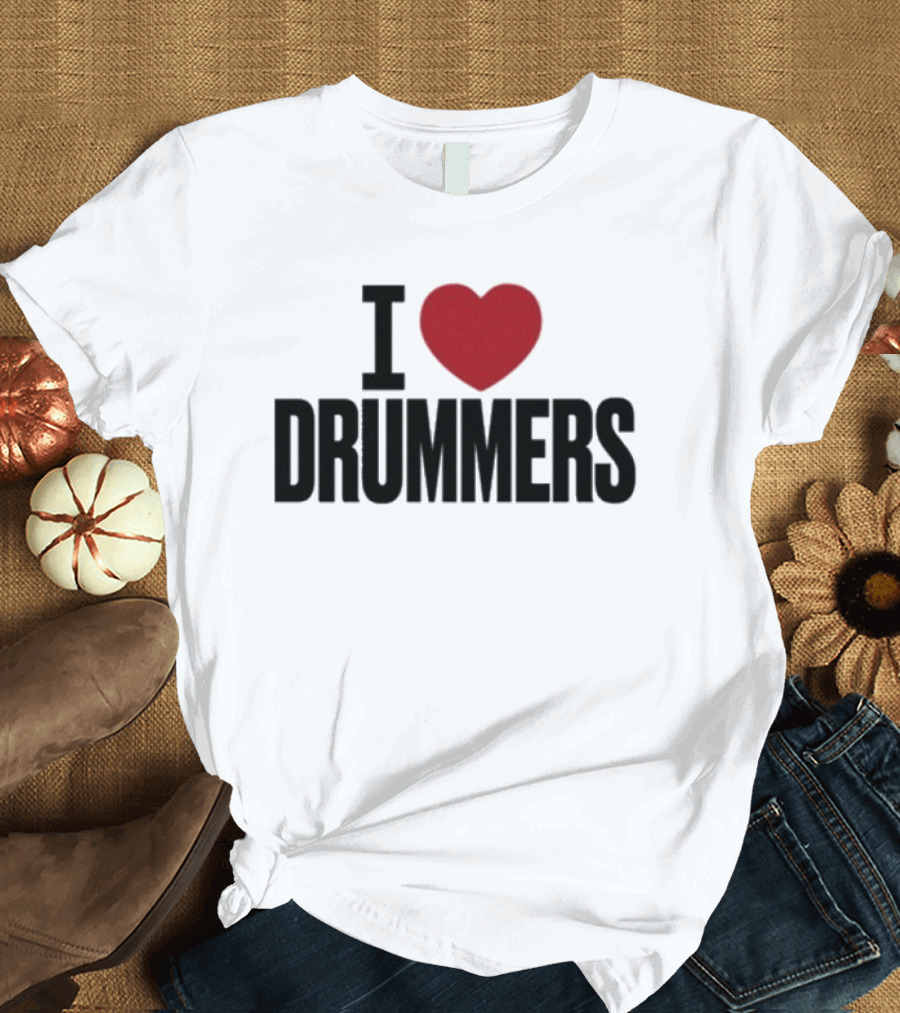 G Flip I Heart Drummers T-Shirt