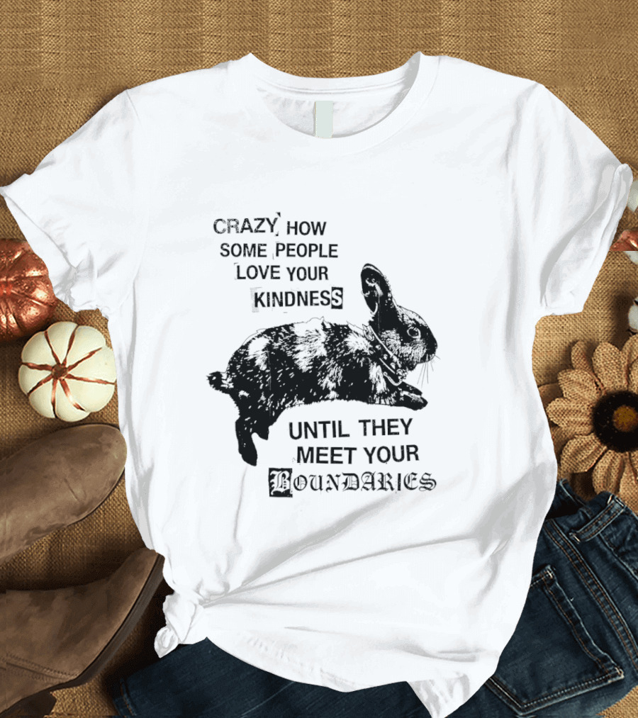 Rabbit Crazy How Some People Love Your Kindness Until They Meet Your Boundaries T-Shirt