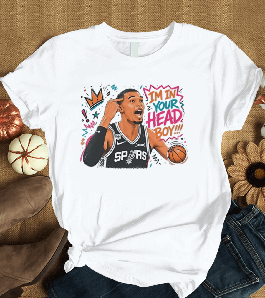 San Antonio Spurs Victor Wembanyama I'm In Your Head Boy Basketball Star T-Shirt