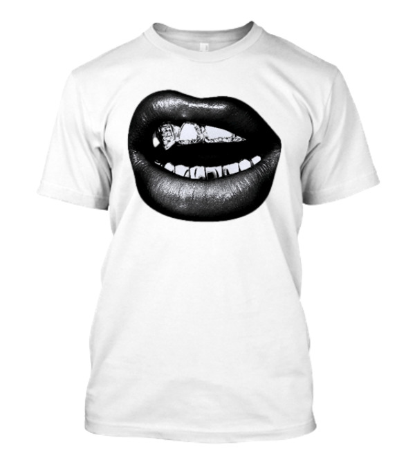 Dallas Cowboys Cheerleaders Black & White Lips Kevin Ozowski T-Shirt