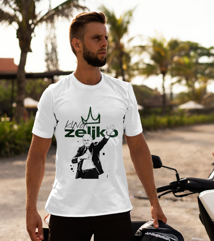 King Zeljko Obradovic Legendary Coach Iconography T-Shirt
