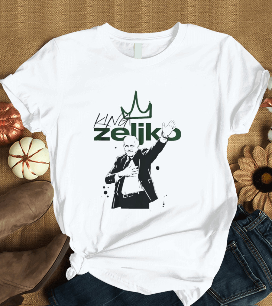 King Zeljko Obradovic Legendary Coach Iconography T-Shirt