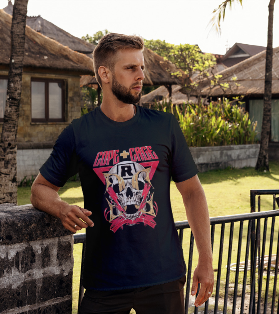 COPE CAGE Adam Copeland Christian Cage Skull R T-Shirt