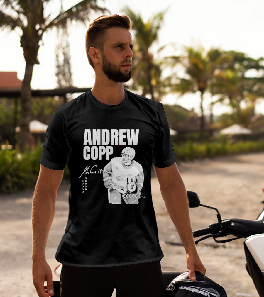Andrew Copp Detroit Red Wings 18 NHL Hockey Player Signature Jersey T-Shirt