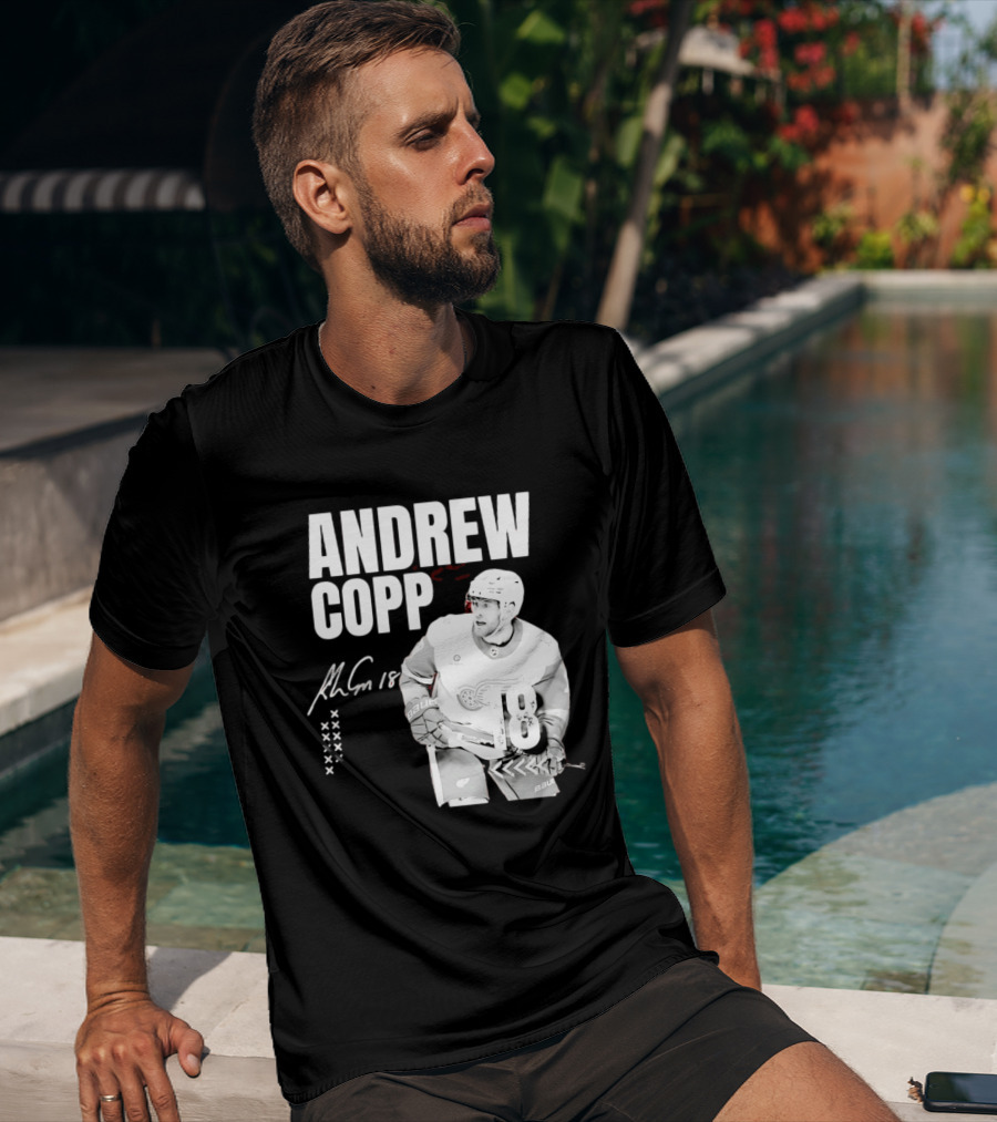 Andrew Copp Detroit Red Wings 18 NHL Hockey Player Signature Jersey T-Shirt