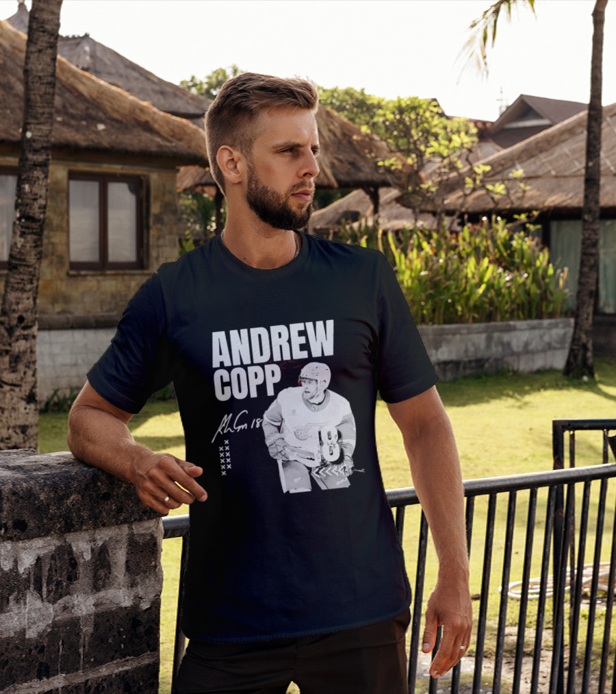 Andrew Copp Detroit Red Wings 18 NHL Hockey Player Signature Jersey T-Shirt