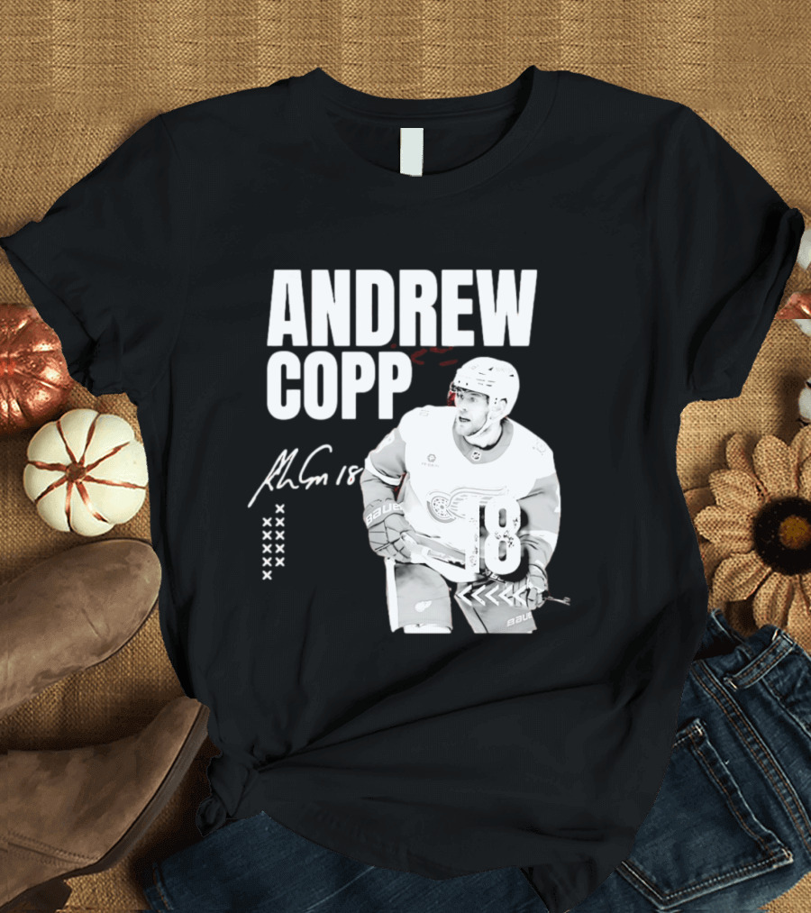 Andrew Copp Detroit Red Wings 18 NHL Hockey Player Signature Jersey T-Shirt