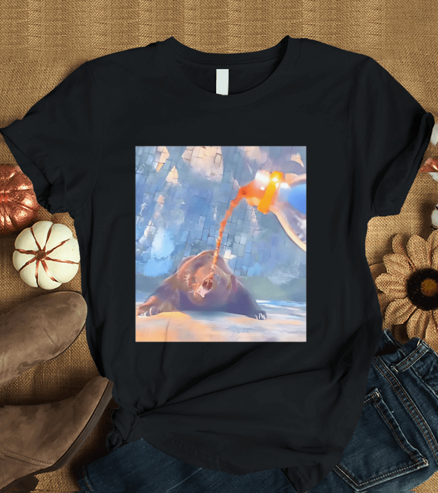 Bear Cola Bottle Wildlife Nature Animal Beverage Refreshment Zoo T-Shirt