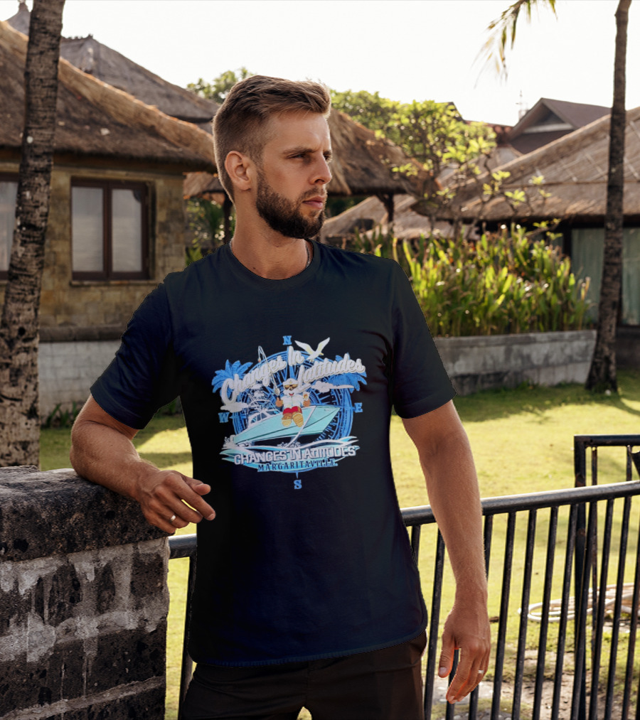 Buc Ee's Margaritaville Changes In Latitudes Tropical Boat Adventure T-Shirt